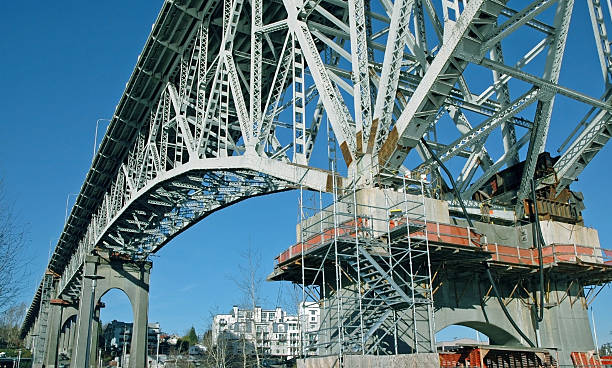 puente podían reequiparse de la actividad sísmica en seattle, washington - retrofitting fotografías e imágenes de stock