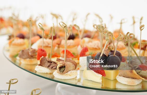 Various Snacks On Platter Stock Photo - Download Image Now - Appetizer, Arrangement, Banquet