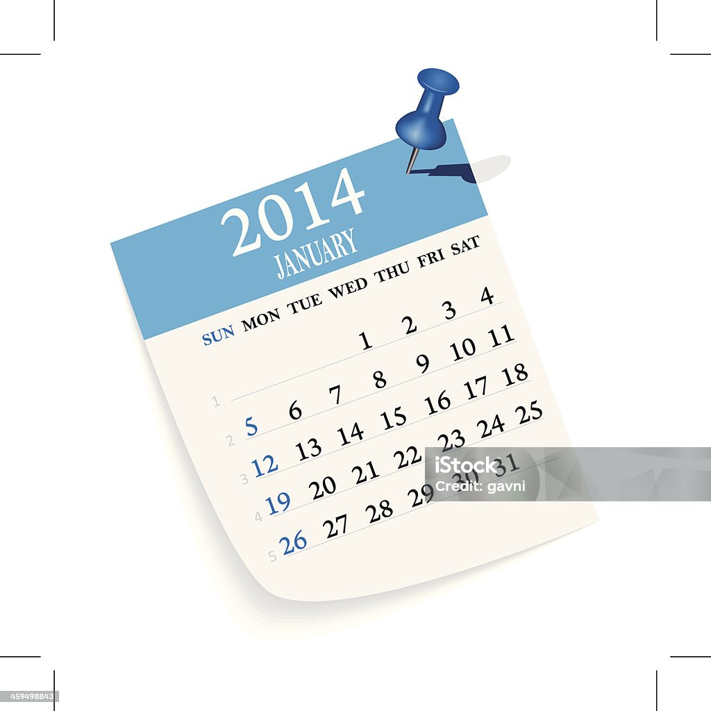 Calendario - arte vettoriale royalty-free di 2013