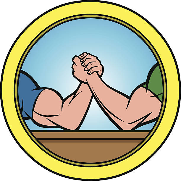 Arm Wrestling Icon Arm Wrestling Icon arm wrestling stock illustrations