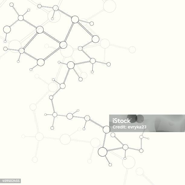 Абстрактный Молекул Серебристый Белом Фоне — стоковая векторная графика и другие изображения на тему Серебристый цвет - Серебристый цвет, Серебро, Химическая формула