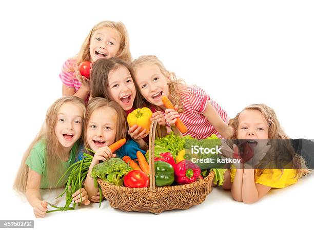 Happy Children With Vegetables Stock Photo - Download Image Now - Farmer, Activity, Agriculture