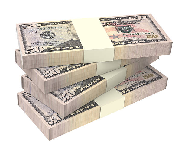 istock Dollars money isolated on white background 459503479