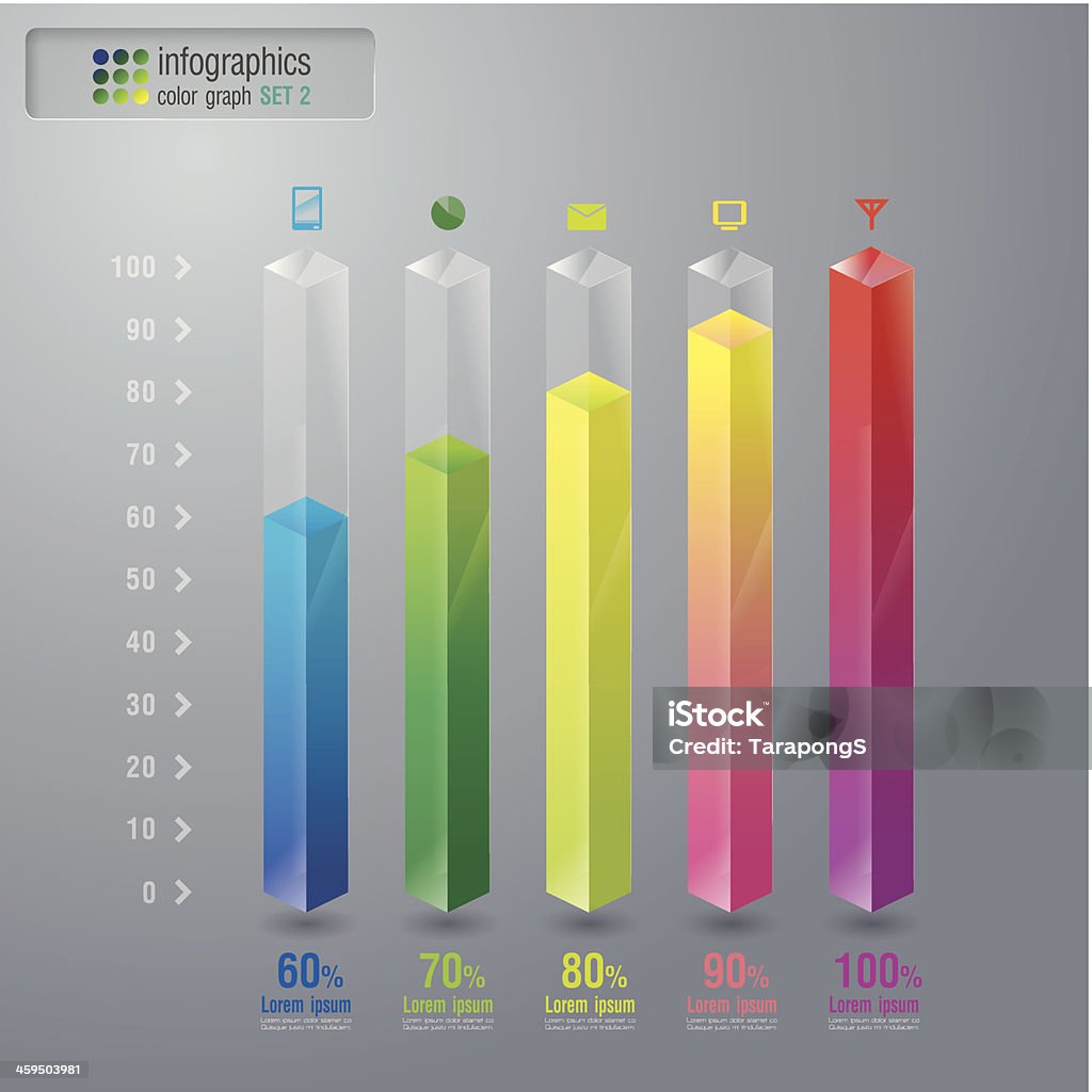 Graph Vector Design Template Set 2 Stock Illustration - Download Image ...