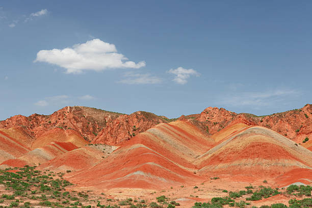 istock Colorful mountains against blue sky 459505269