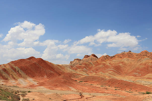 istock Colorful mountains against blue sky 459505275
