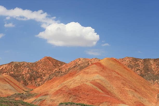 istock Colorful mountains against blue sky 459505317