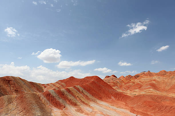 istock Colorful mountains against blue sky 459505367