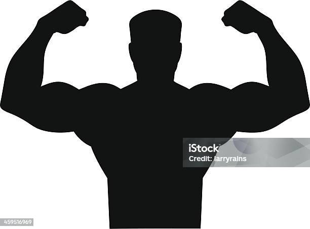 Tough Man Icon Stock Illustration - Download Image Now - Flexing Muscles, Men, Bicep