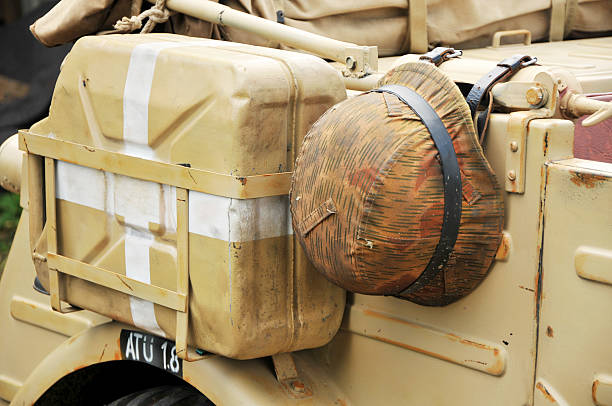 istock WW2 German Helmet and Petrol Can 459518137