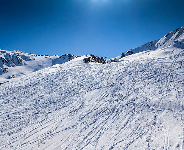 istock Traces of skiers in mountains 459518365