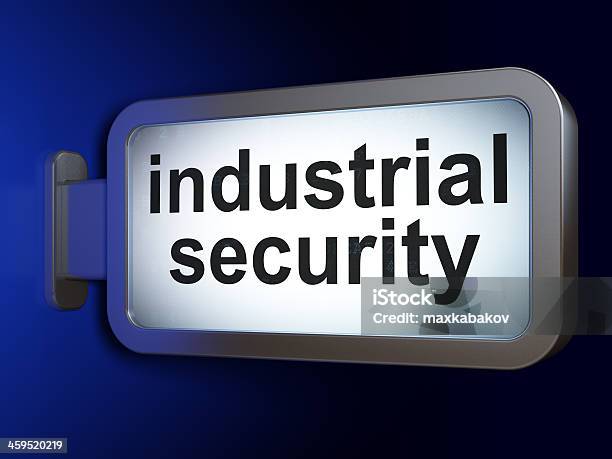 Safety Concept Industrial Security On Billboard Background Stock Photo - Download Image Now