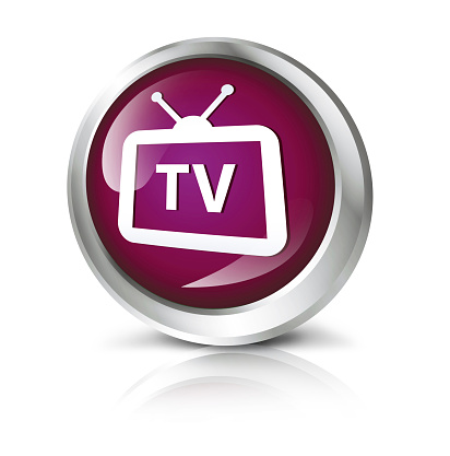 TV icon, isolated on White