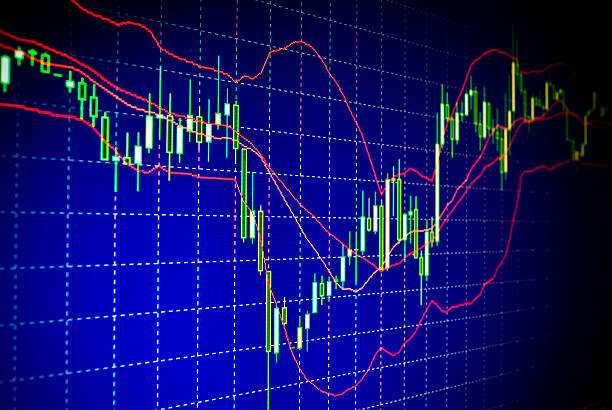 istock Forex stock market candle graph analysis on the screen 459521117