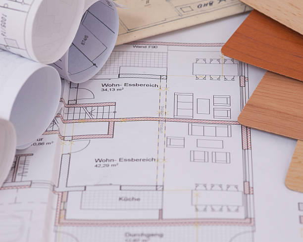 istock Blueprints of a house 459530265