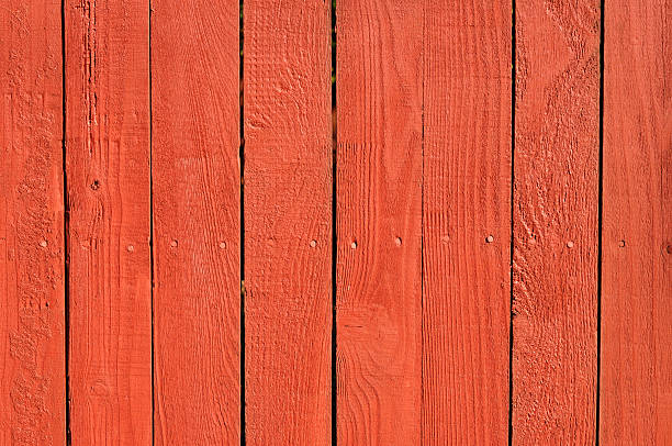 istock Red Wooden Fence Background 459537511