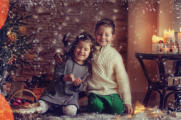 istock children and Christmas story 459562397