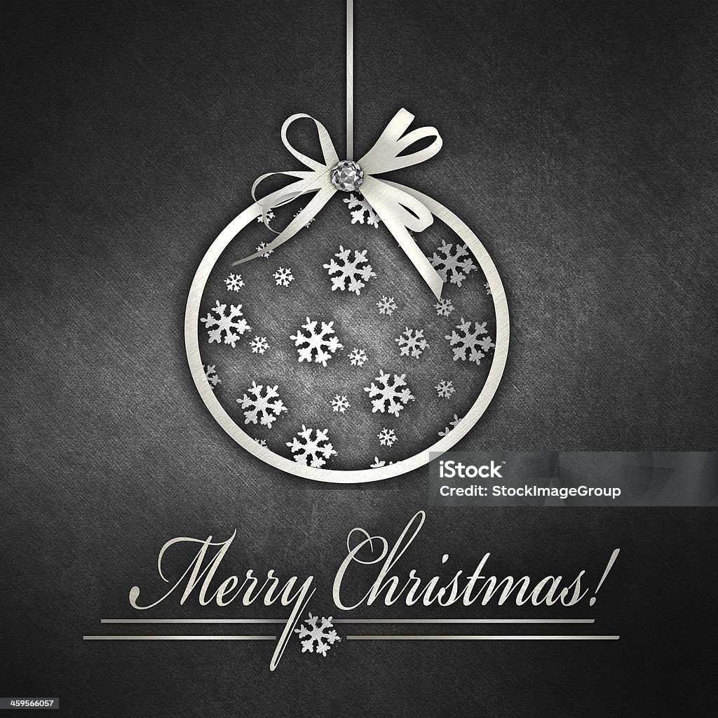 Christmas Greeting Card. Black Color Stock Photo