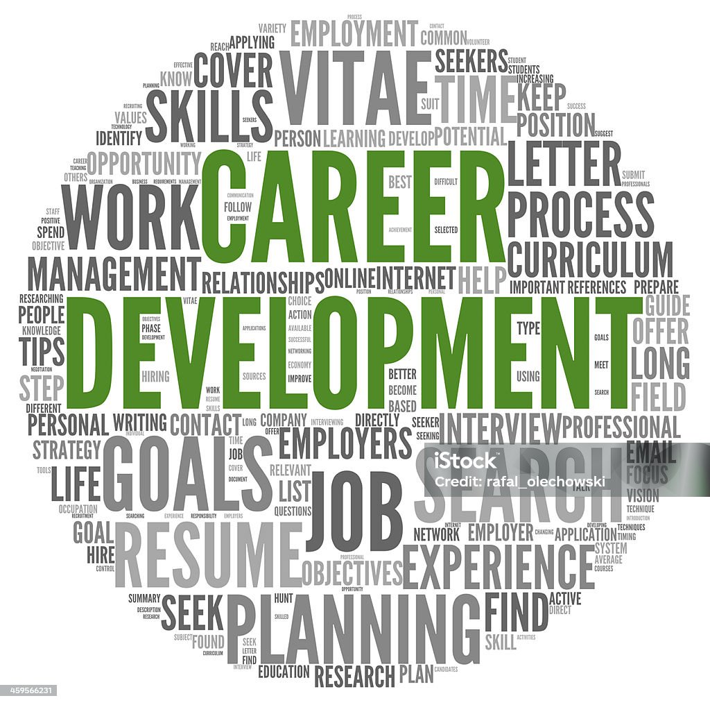 Career development in word tag cloud on white Word Cloud Stock Photo