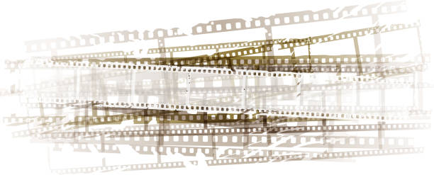 фильм backround - film reel photography dirty film industry stock illustrations