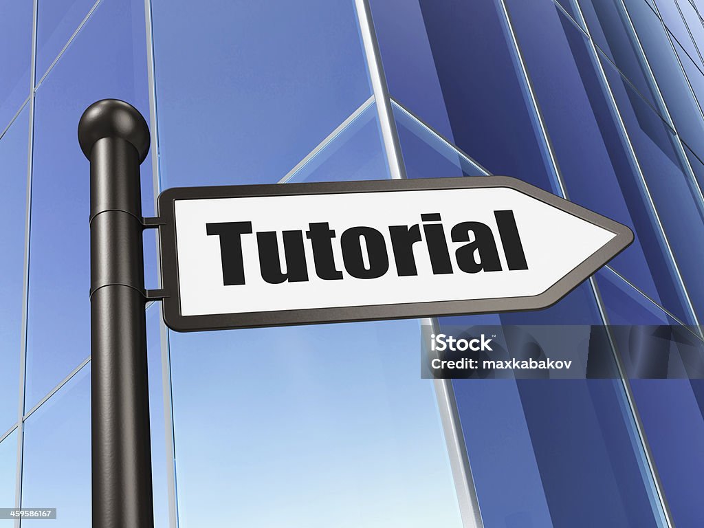 Tutorial Hub Background Education Concept Tutorial On Building Background Stock Photo ...