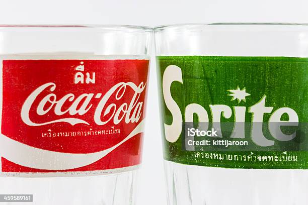 Foto de Cocacola Ou Sprite Logotipo Clássico Em Copo Vazio e mais fotos de stock de Bebida