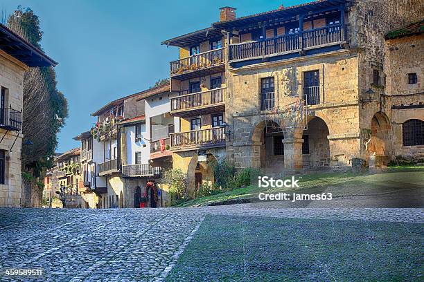 Heritage Village Of Santillana Del Stock Photo - Download Image Now - Altamira Cave, Architecture, Cantabria