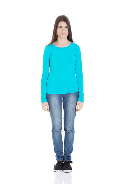 istock Young casual woman standing. 459590521