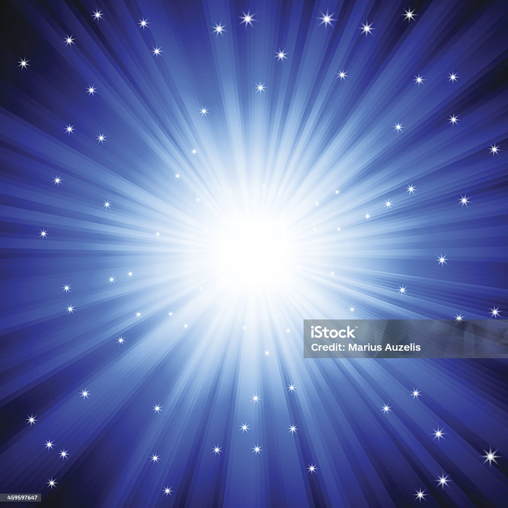 Scoppio di luce con scintilla - arte vettoriale royalty-free di A forma di stella