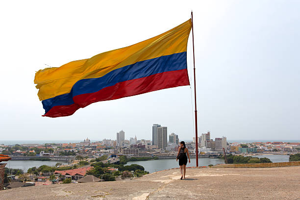 istock Colombian Flag over Cartagena 459615655