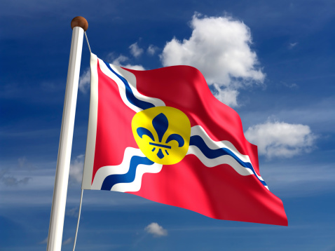 St Louis City flag (isolated with clipping path)