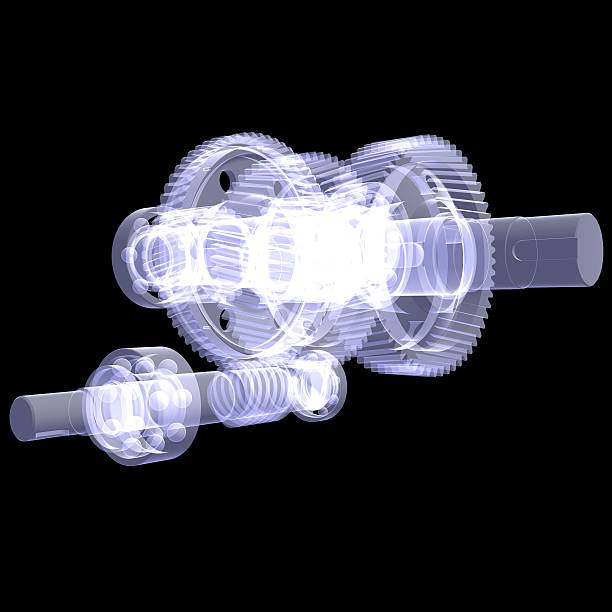 istock White shafts, gears and bearings 459617685