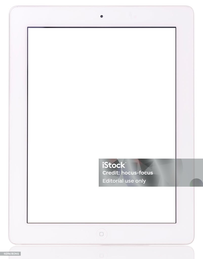 Leeren Bildschirm iPad 3 auf weißem Hintergrund - Lizenzfrei Berührungsbildschirm Stock-Foto