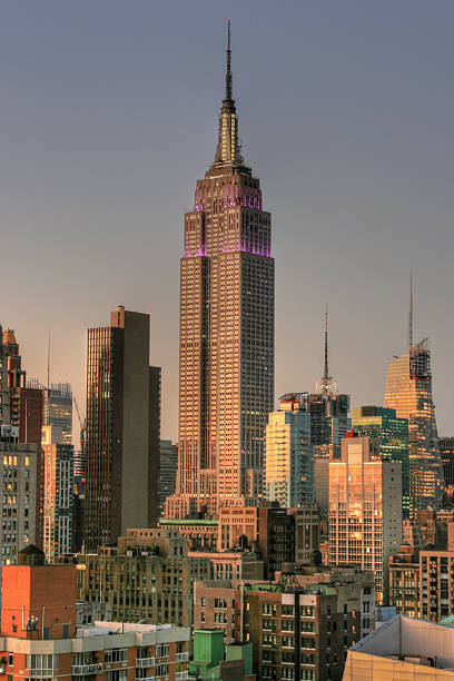 istock Empire State Building at sunset and Manhattan Skyline, New York. 459664833