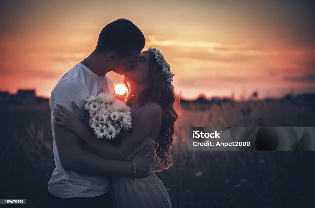 Love and affection between a young couple Adult Stock Photo