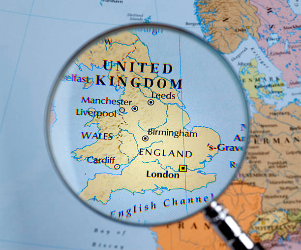 istock Magnifying glass over a map of ENGLAND 459676663