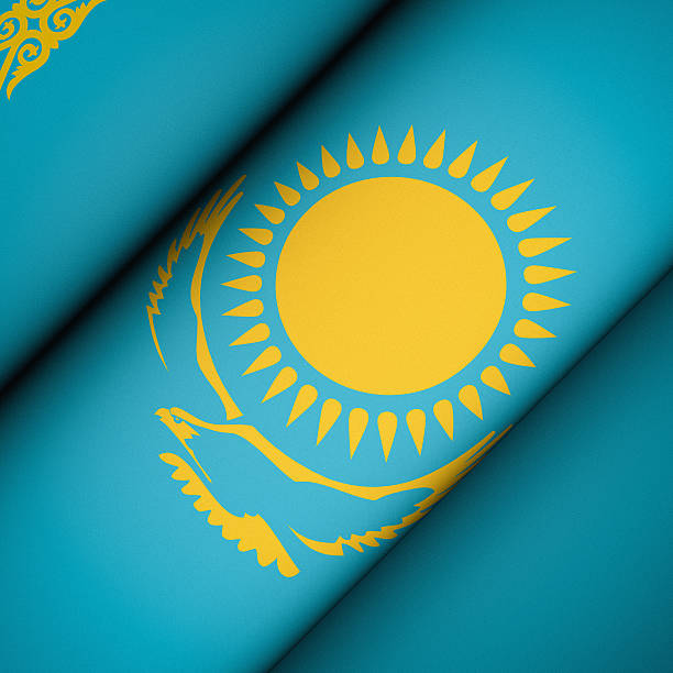 Flag of the Republic of Kazakhstan. CG-image.