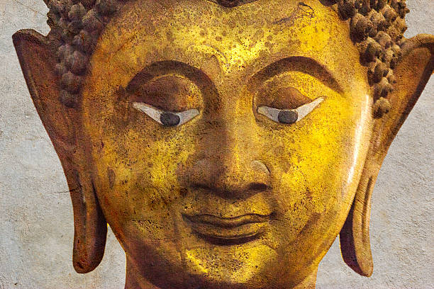 istock Ancient Buddha face, Ayutthaya, Thailand 459683245
