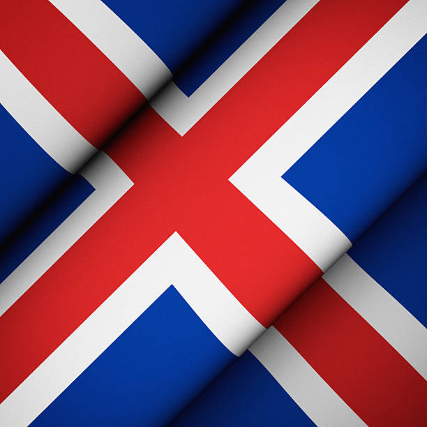 Flag of the Republic of Iceland. CG-image.
