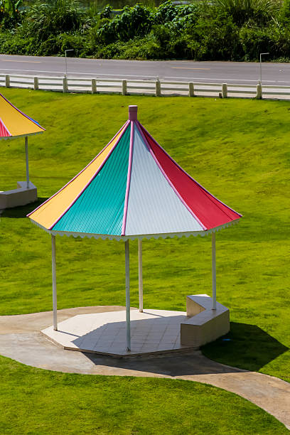 istock Colorful gazebo in the garden 459701339