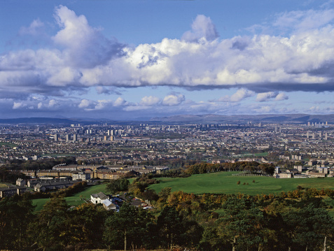 The City of Glasgow from the heights of Cathkin Braes to the South.