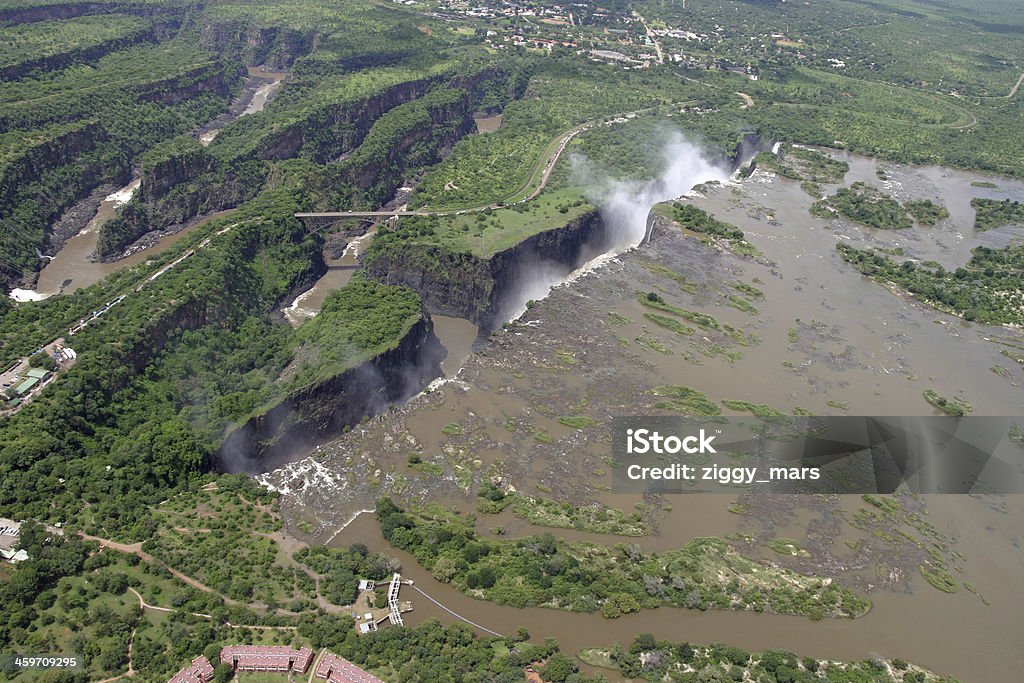 Victoria Falls Aerial View Stock Photo