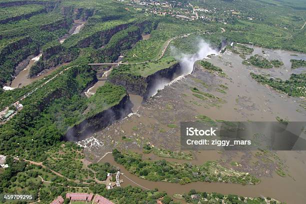 Victoria Falls Stock Photo - Download Image Now - Aerial View, Africa, Canyon