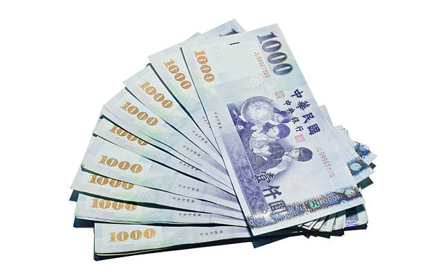 istock 1000 New Taiwan Dollars bill on white background 459711301
