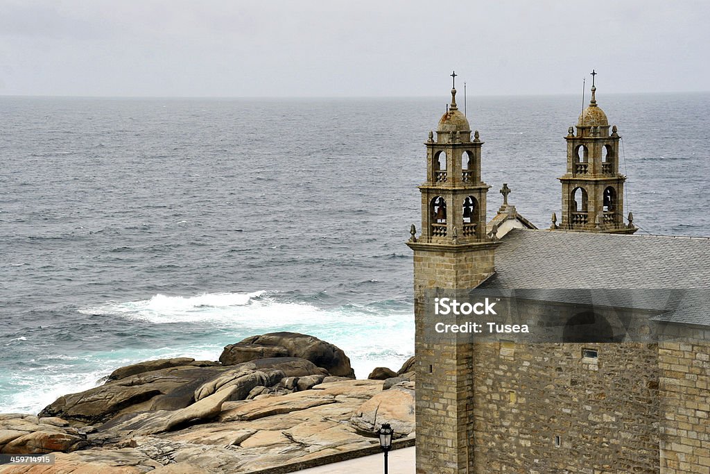 O churchin Muxia dedicada a "Nossa Senhora da Barca" - Foto de stock de Planície royalty-free