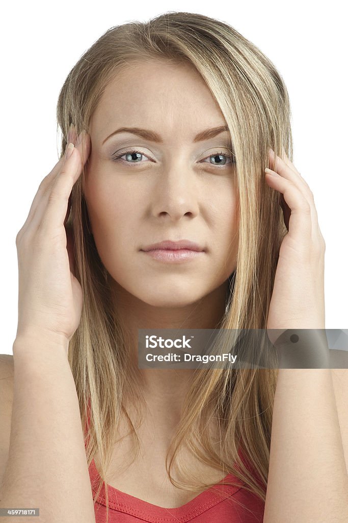 여자 에서 두통이 - 로열티 프리 20-24세 스톡 사진