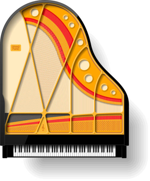 ilustrações de stock, clip art, desenhos animados e ícones de piano de cauda interior - piano interior