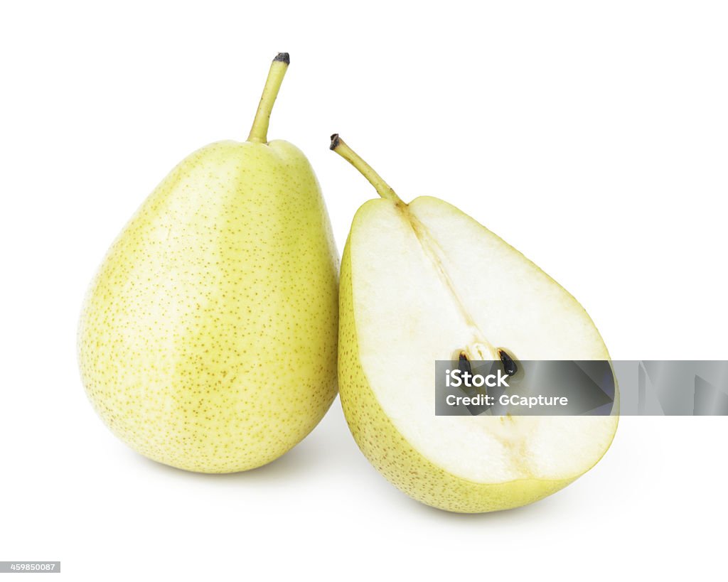 ripe williams pears ripe williams pears, isolated on white background Cross Section Stock Photo