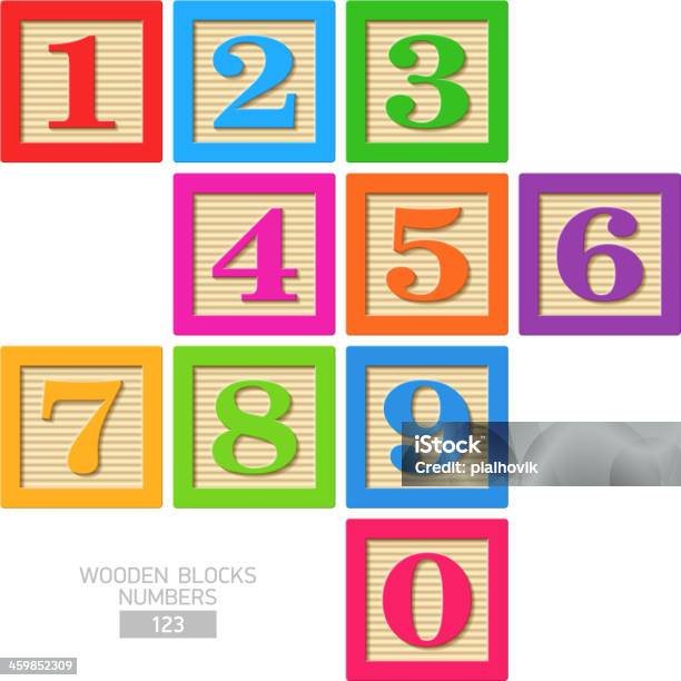 Wooden Blocks Numbers Stock Illustration - Download Image Now - Number, Toy  Block, Block Shape - iStock