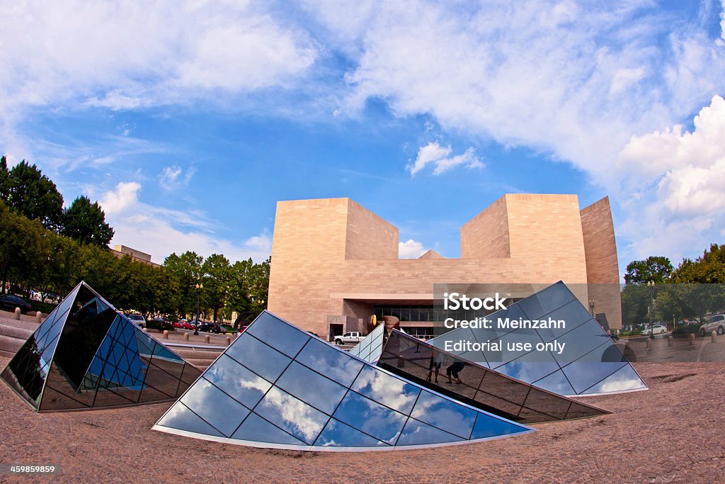 National Gallery of Art in Washington DC Washington, USA - July 14, 2010:   The pyramid of the National Gallery of Art pictured  in Washington, Maryland (USA). Established in 1937, it is one of the largest in USA. Angle Stock Photo